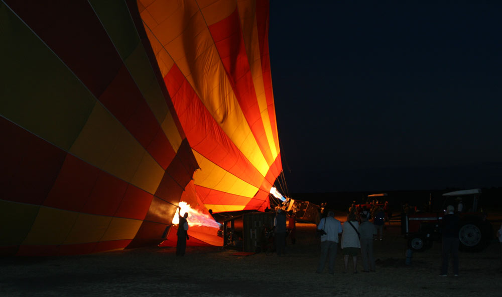 Balloon safari - firing up