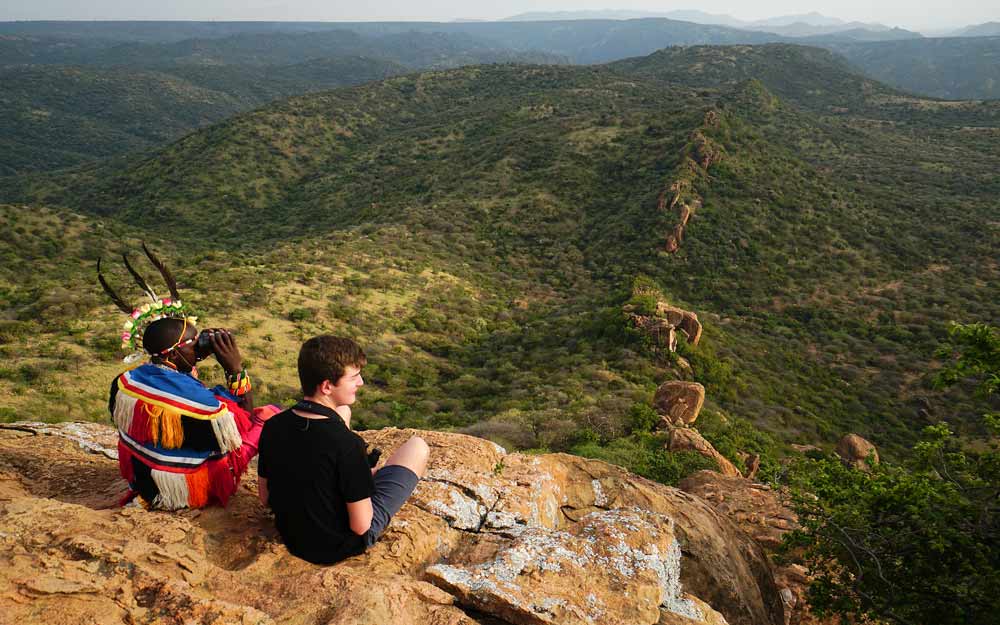 Walking safari Laikipia at the top