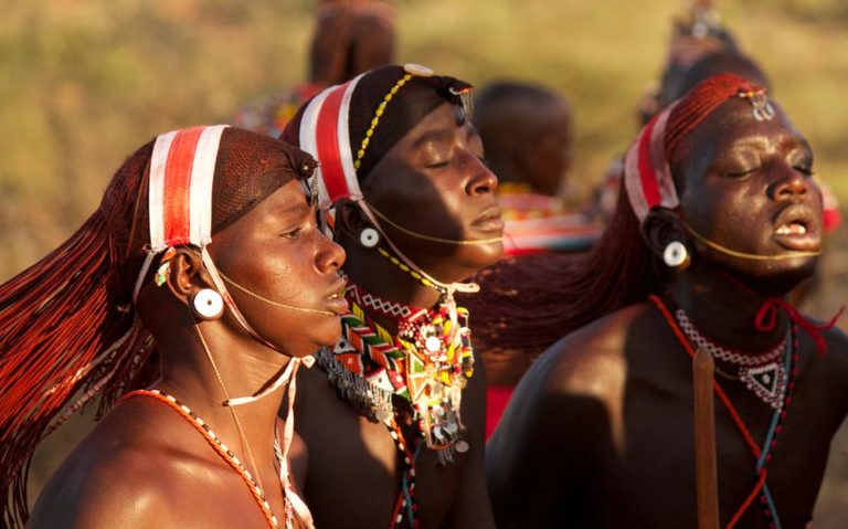 Shaba National Reserve - sundowners with a Samburu warrior